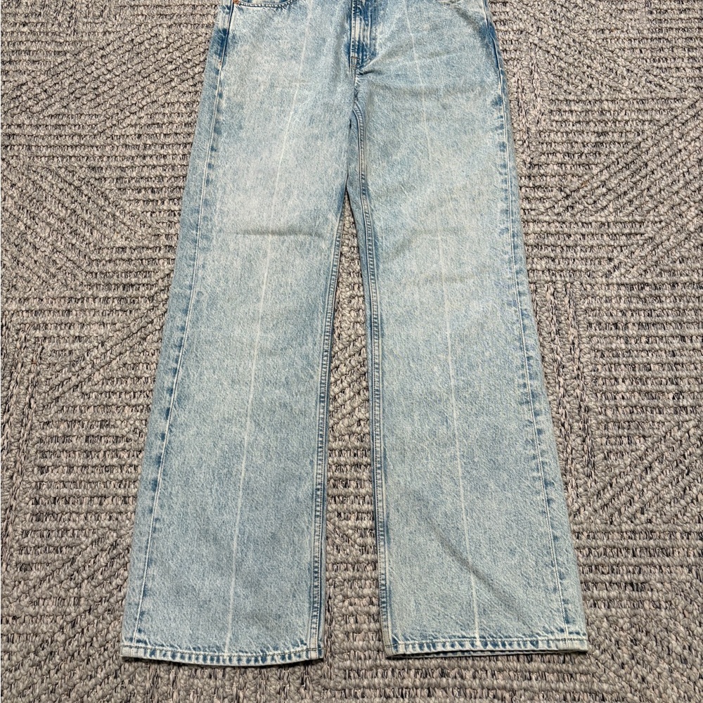 Men's Our Legacy 70s cut bleach crease denim jeans size 32x31.5